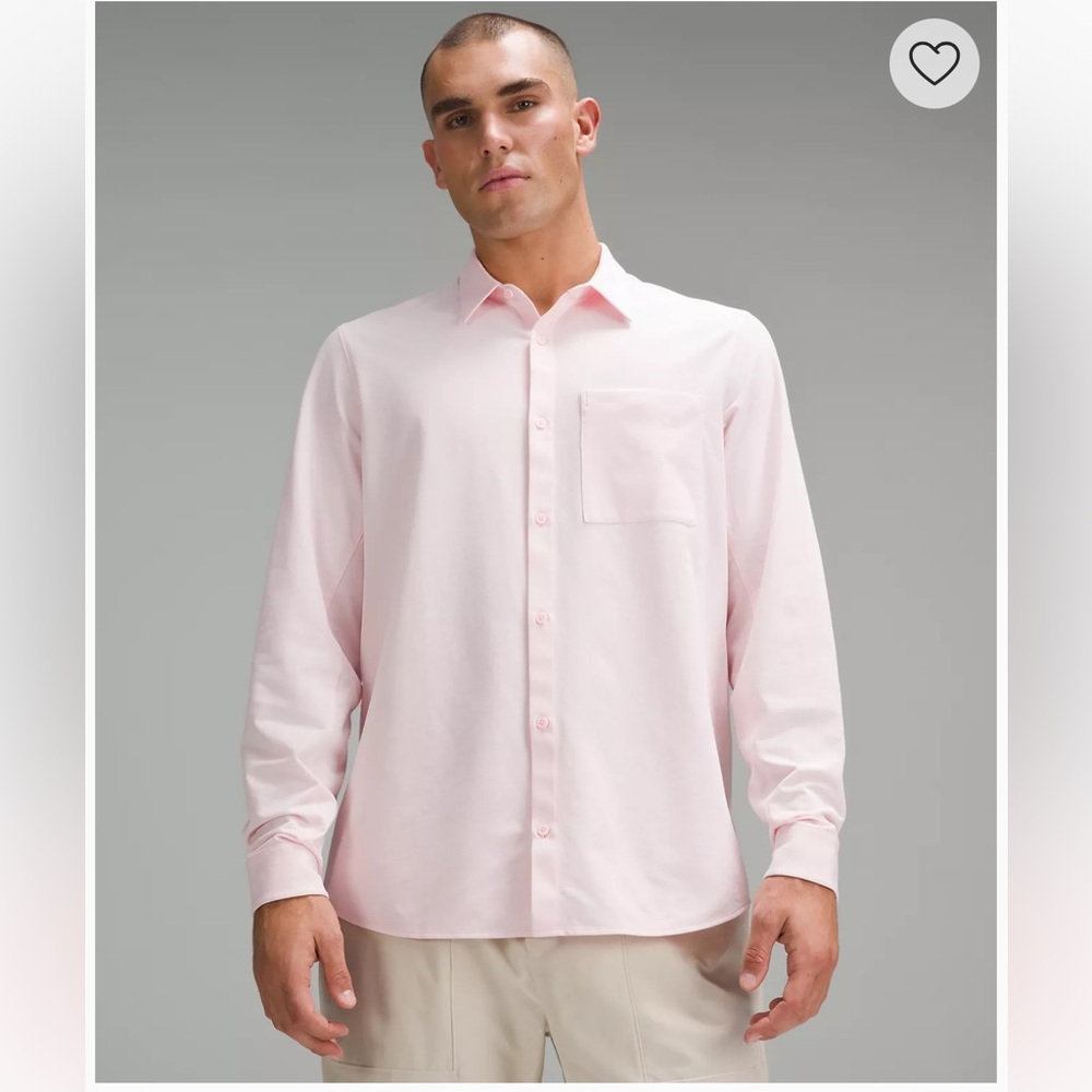 NWT Commission Long-Sleeve Shirt Oxford / Strawberry Milkshake/White